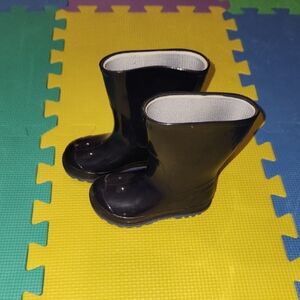 Dark Blue Kids' Rain Boots, Size 5-6, Like New